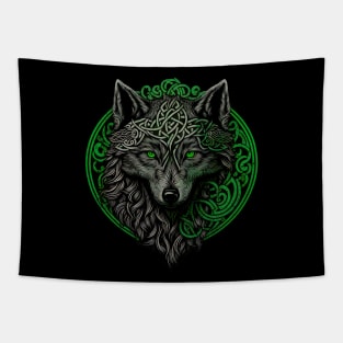 Celtic Irish Knot with Wolf Design - St Patrick Tapestry