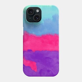 Blue pink and purple watercolor Phone Case