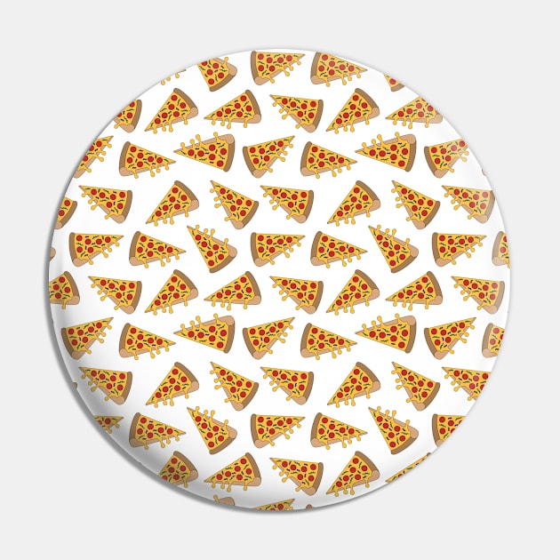 Never Ending Pizza - White Pin by BF Patterns