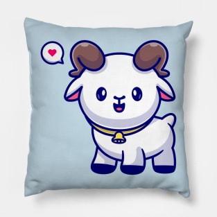 Cute Goat Cartoon Pillow