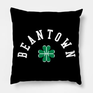 Boston Beantown Clover Basketball Fan T-Shirt: Show Your Pride for Boston & Hoops Pillow