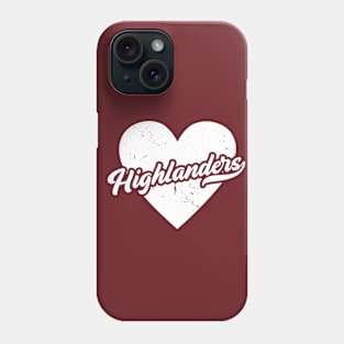 Vintage Highlanders School Spirit // High School Football Mascot // Go Highlanders Phone Case