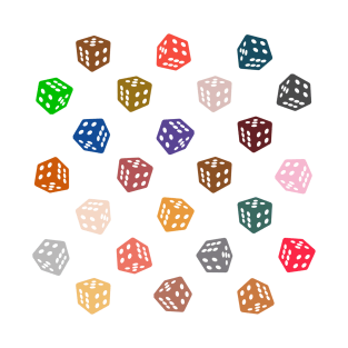 Abstract Multicolour Dice T-Shirt