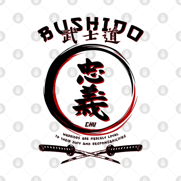 Seven Virtues of BUSHIDO - CHU - Martial Arts Kung-Fu by 8 Fists of Tees