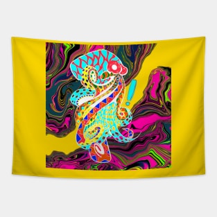 don pulpo ecopop octopus in mandala ocean madness glitch Tapestry