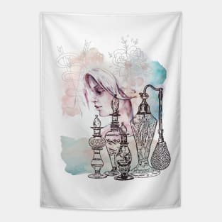 Women french collage Tapestry