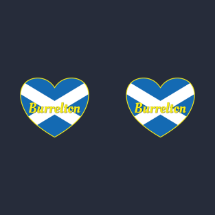 Burrelton Scotland UK Scotland Flag Heart T-Shirt