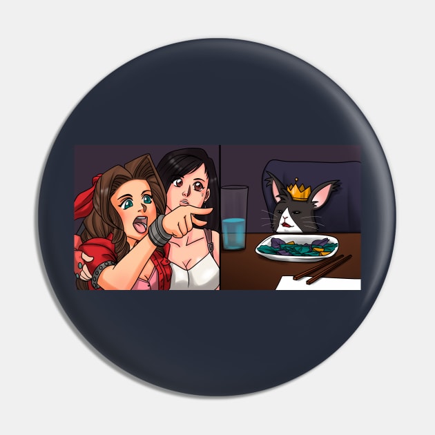 Aerith yelling at a Cait Sith Pin by RetroFreak