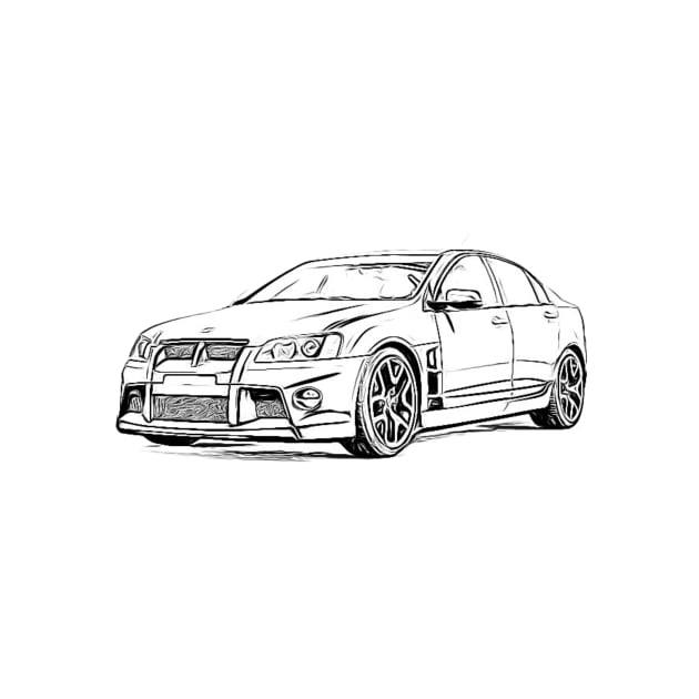 Holden HSV Wireframe by Auto-Prints