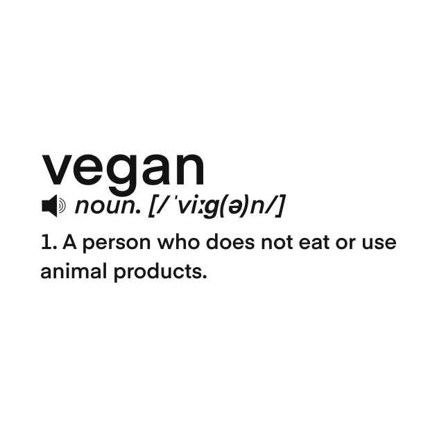 Dictionary Definition word- Vegan by Fruit Tee