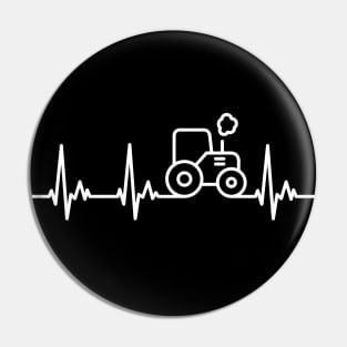 Tractor Farmer My Heart Beats for Tractors Pin