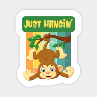 Monkey Just Hangin' Magnet