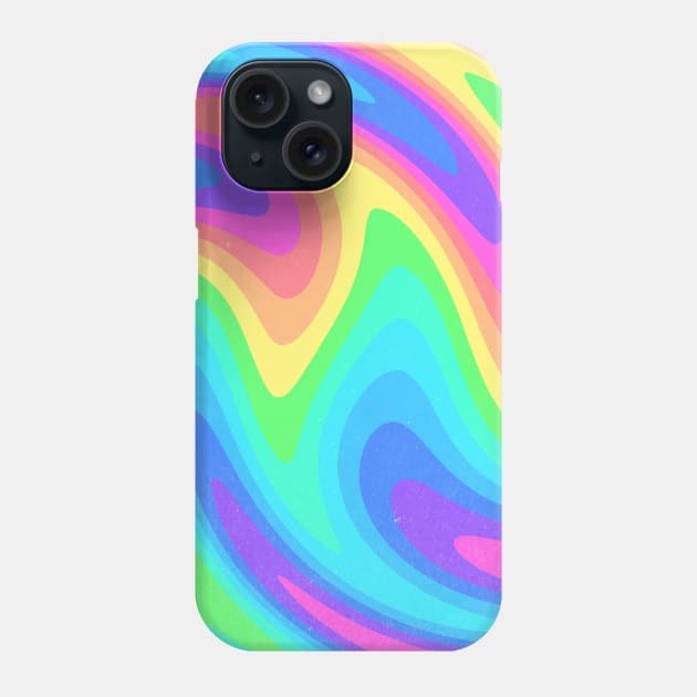 Groovy Swirl Abstract Rainbow Phone Case by Trippycollage