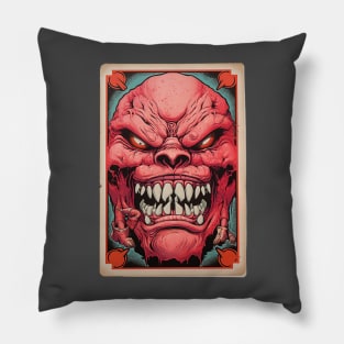 Pink Mutation Retro Playing Card Pillow