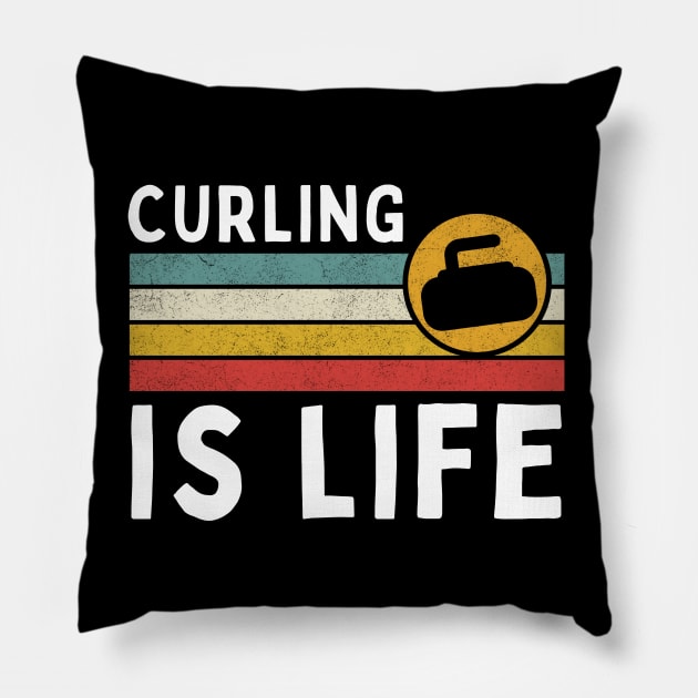 Curling Pillow by footballomatic