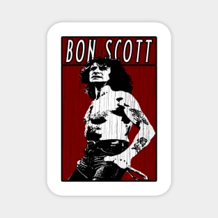 Vintage Retro Bon Scott Magnet