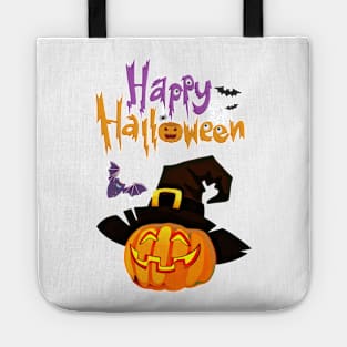 Happy Halloween Pumpkin Head Tote