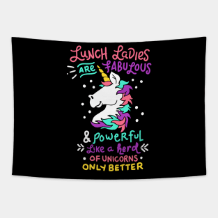 Womens Funny Lunch Lady product I Magical Cafeteria Unicorn Tapestry