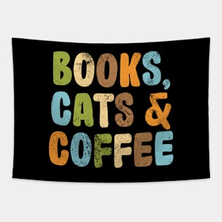 Books, Cats & Coffee Tapestry