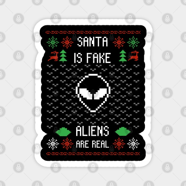 Santa is fake, aliens are real Magnet by RAdesigns