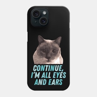 Interrogation cat Phone Case