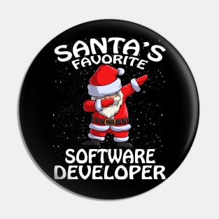 Santas Favorite Software Developer Christmas Pin