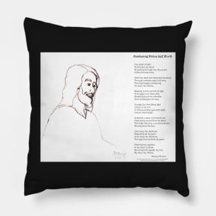 Awakening Divine Self Worth, sketch of Jesus 2 Pillow