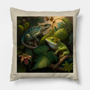 Lizard Garden Pillow