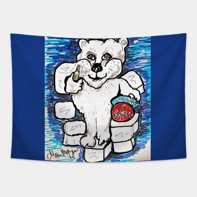 Coca-Cola polar bears Tapestry by TheArtQueenOfMichigan 