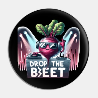 Drop the Beat DJ Beet (Back Print) Pin