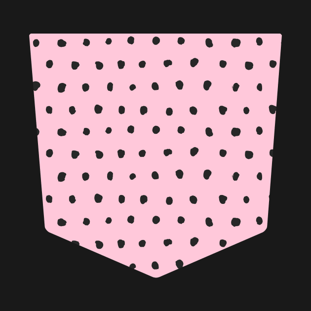 Pocket - Artsy Dots Pink by ninoladesign