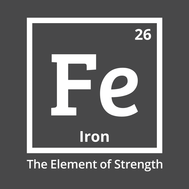 Minimalistic Fe (Iron) Design with "The Element of Strength by Magicform