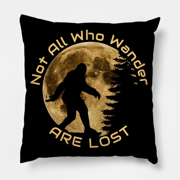 Wanderlust Bigfoot Silhouette Pillow by ThreadWeird Apparel Company