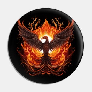 Burning Phoenix Bird Of Fire Pin