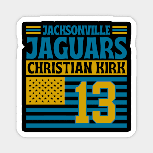 Jacksonville Jaguars Kirk 13 American Flag Football Magnet