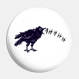 Screaming Crow Pin