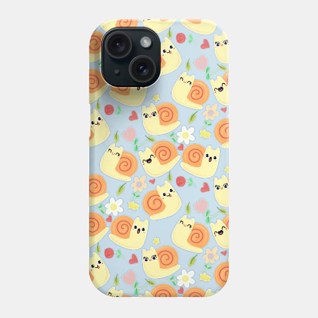 Kawaii snails Phone Case by Freecheese