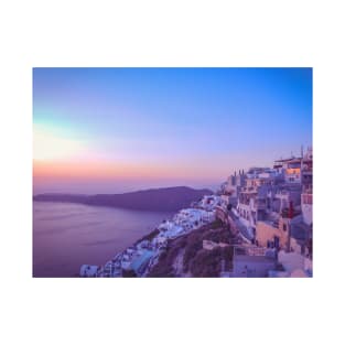 Santorini, Greece Scenic Sunset T-Shirt