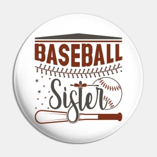 Baseball Sister Pin