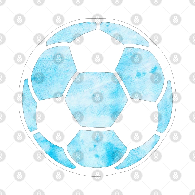 Soccer Ball Light Blue by hcohen2000