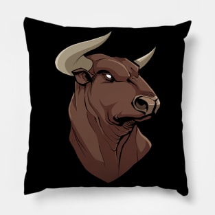 Bull Portrait Pillow