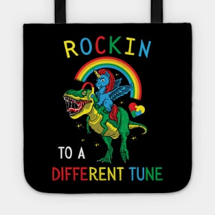 Rocking to a Different Tune Unicorn Dinosaur Tote