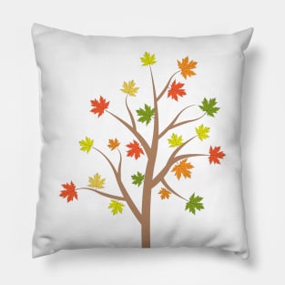 Colorful autumn leaves on a tree - maple Pillow