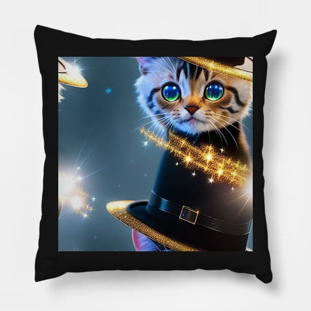 Just a Magic Cat Pillow by Dmytro