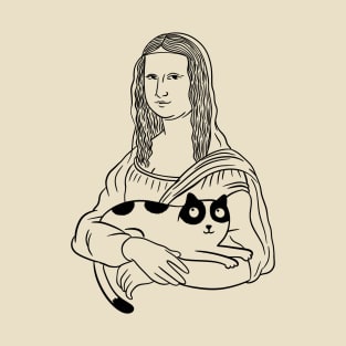 Cat and mona lisa T-Shirt