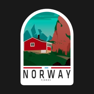 Norway Fjords Sticker, Norway lovers, Happy country, Travel T-Shirt