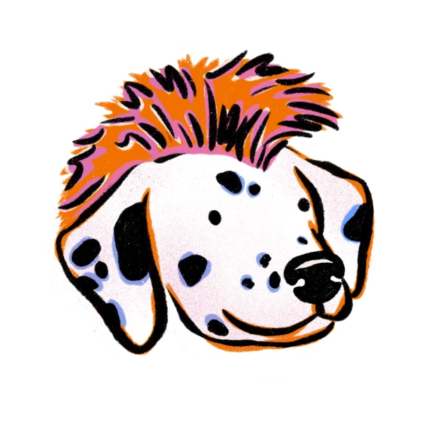 Dalmatian Dog Mohawk by Megan Roy