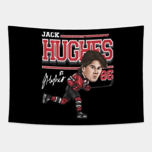 Jack Hughes New Jersey Cartoon Tapestry