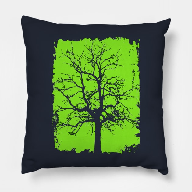 Conifer tree silhouette Pillow by PallKris