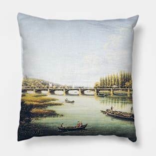 The Long Bridge in Potsdam by Carl Daniel Freydanc Pillow